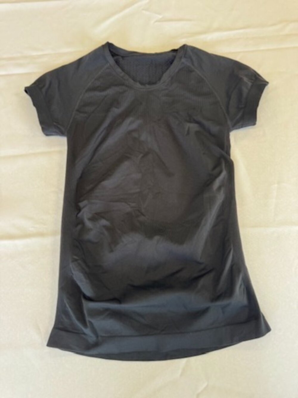 Zella Women's Mesh Athletic Workout Short Sleeve Top Black Size S